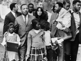 Martin Luther King Escorting Children