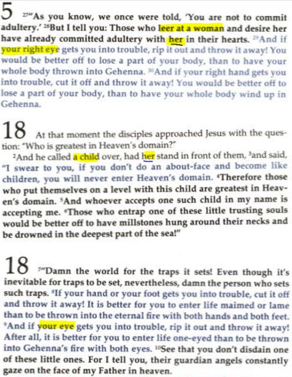 Matthew.5.Matthew.18.Jesus.Seminar.version